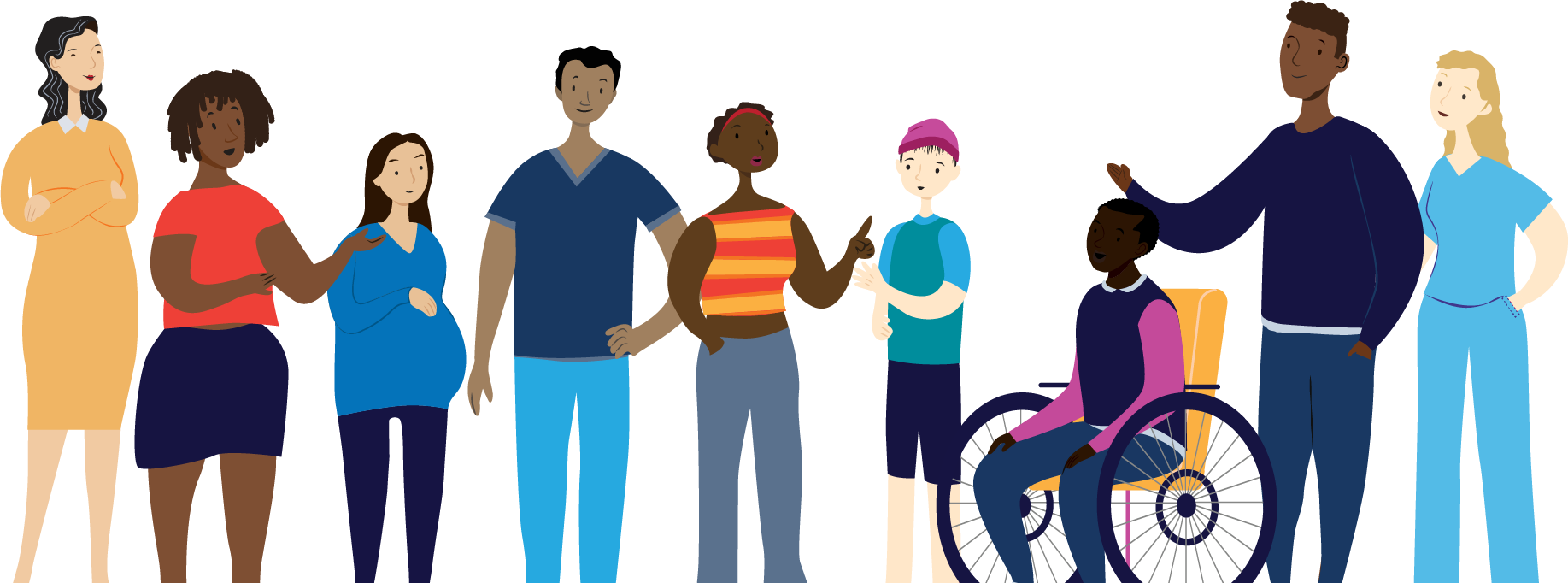 Illustration of a group of people